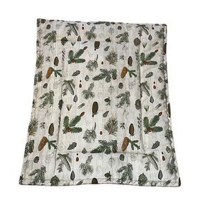 Dog Pet Cat Mat/Bed, Pine Cones, boughs, rustic, farmhouse, cabin, 18 x 24